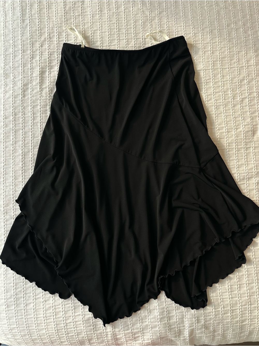 Mexx Black Asymmetrical Ruffle Skirt for Women